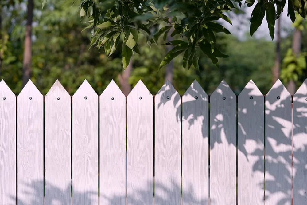 White Fence made with cement wood planks | Everest Industries